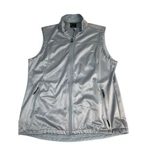 Men's Baleaf Silver Full Zip Golf Vest Thermal Lining With Zipper Pockets Size L